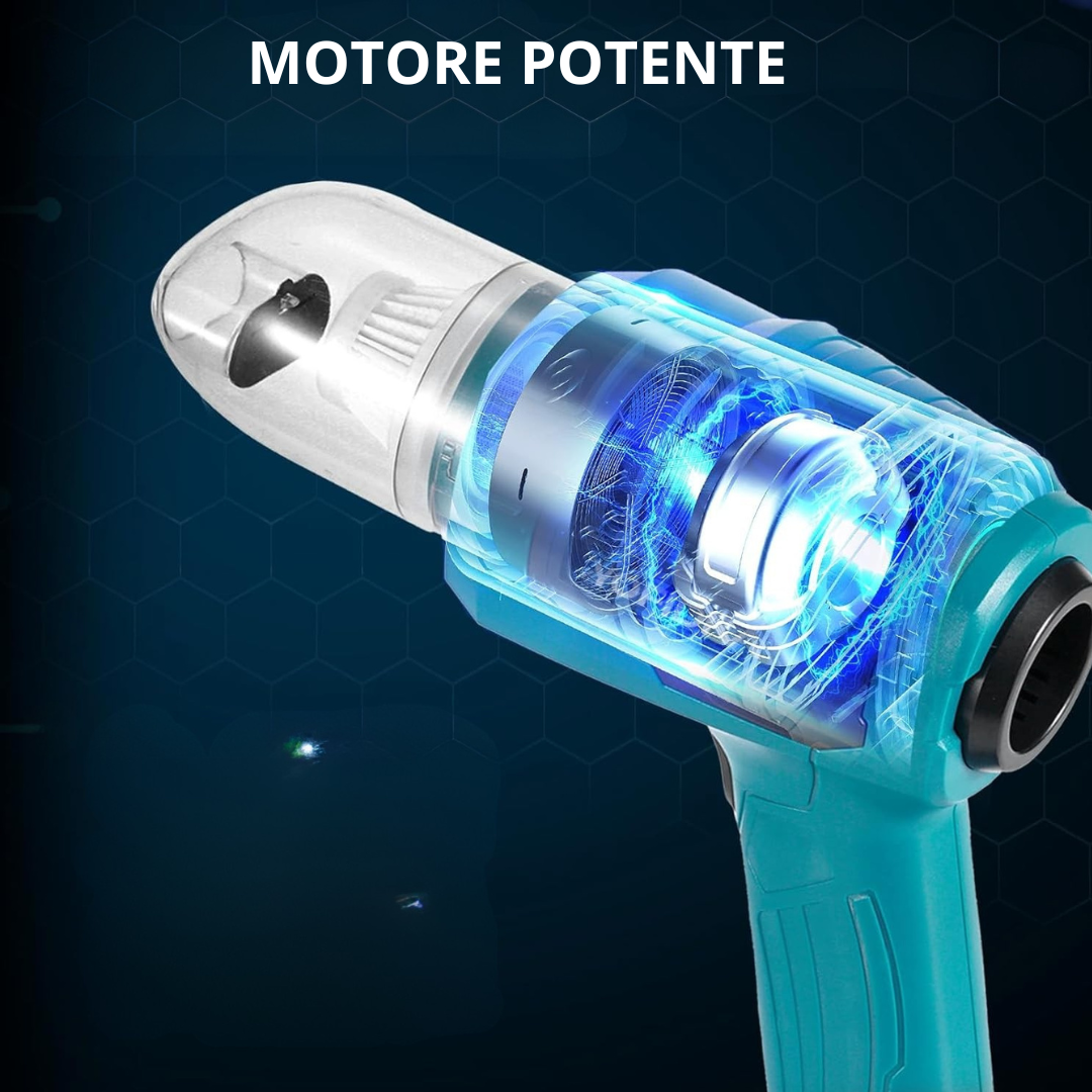 Aspirapolvere soffiatore per auto a batteria