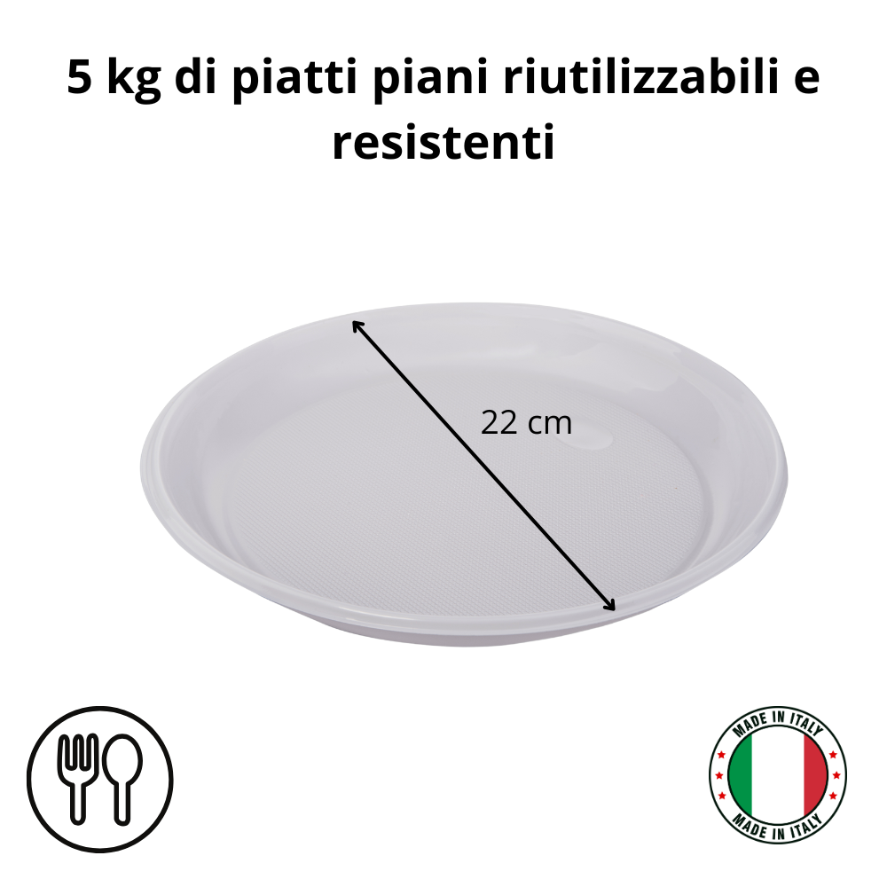 Piatti monouso in plastica piani 1 kg
