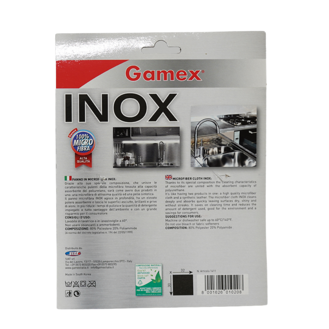Gamex Panno in microfibra Inox 30x32 cm