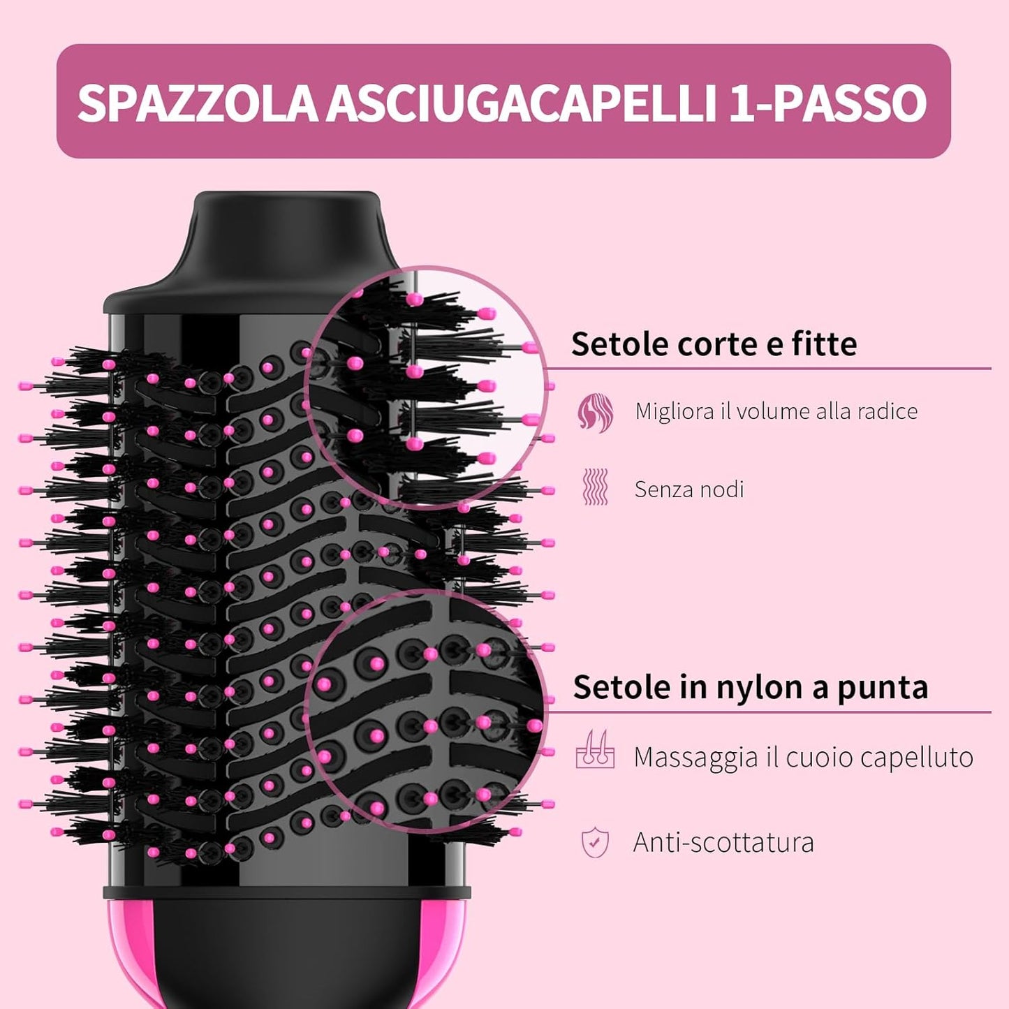 Spazzola Phon Asciugacapelli Volumizzante
