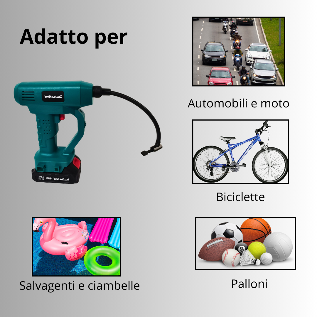 Compressore aria portatile a batteria