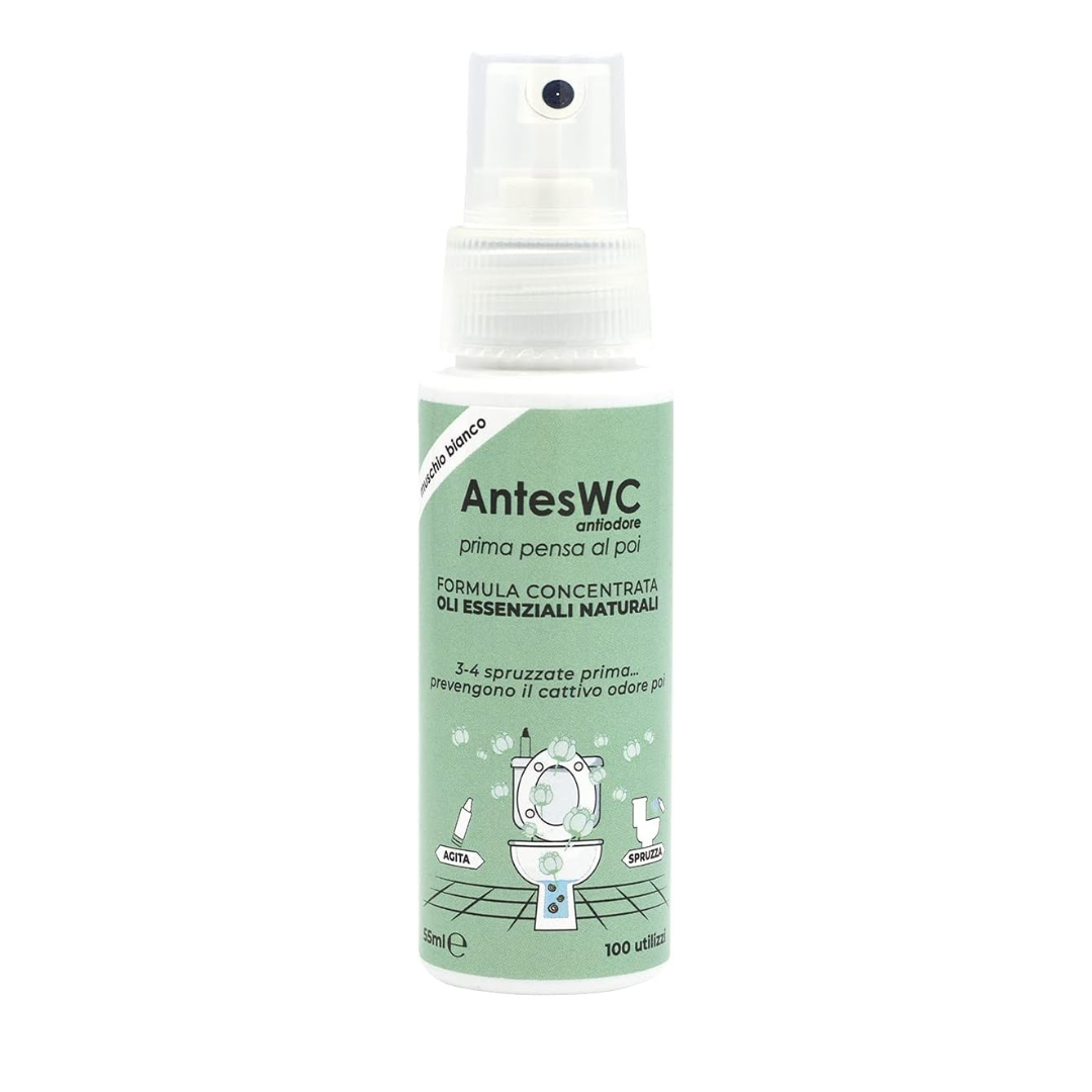 Deodorante Spray per WC a base di oli al muschio bianco Smapiù (1 flacone)