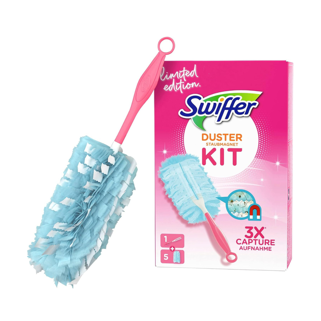 Swiffer Duster Kit limited edition rosa 1 manico + 5 ricambi