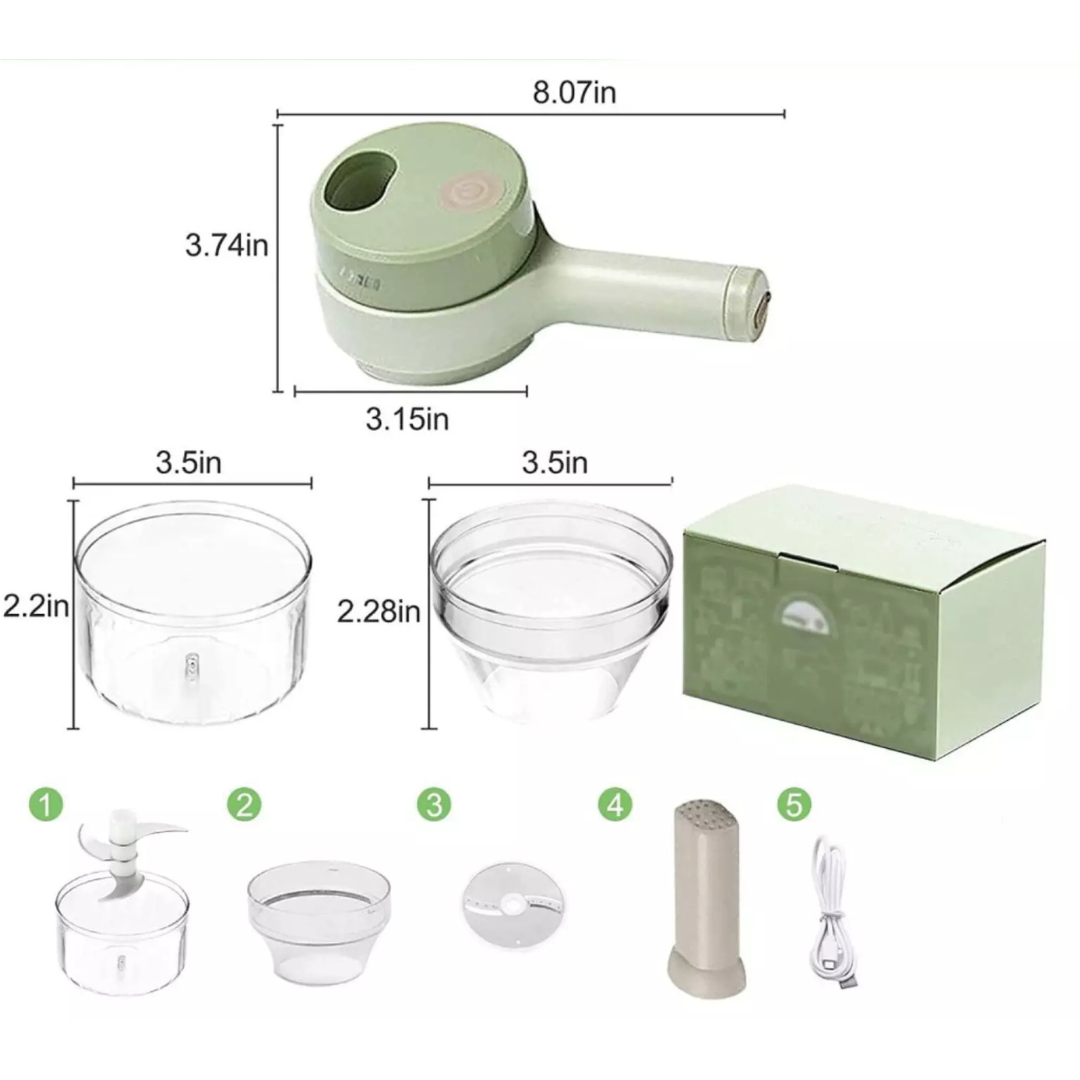 Set taglia verdure a batteria 4 in 1