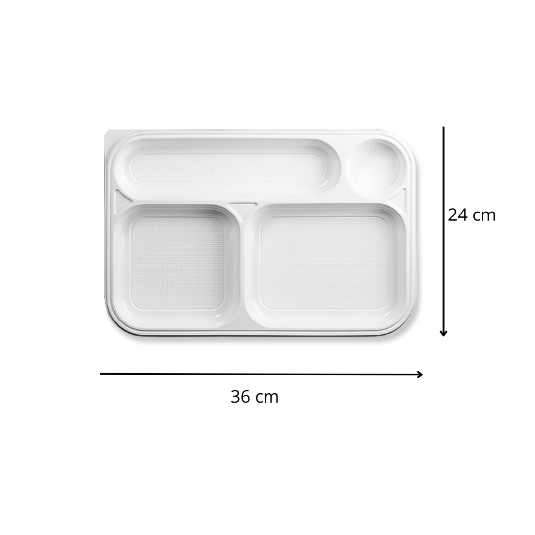 Vassoi monouso 4 scomparti Aristea 50PZ