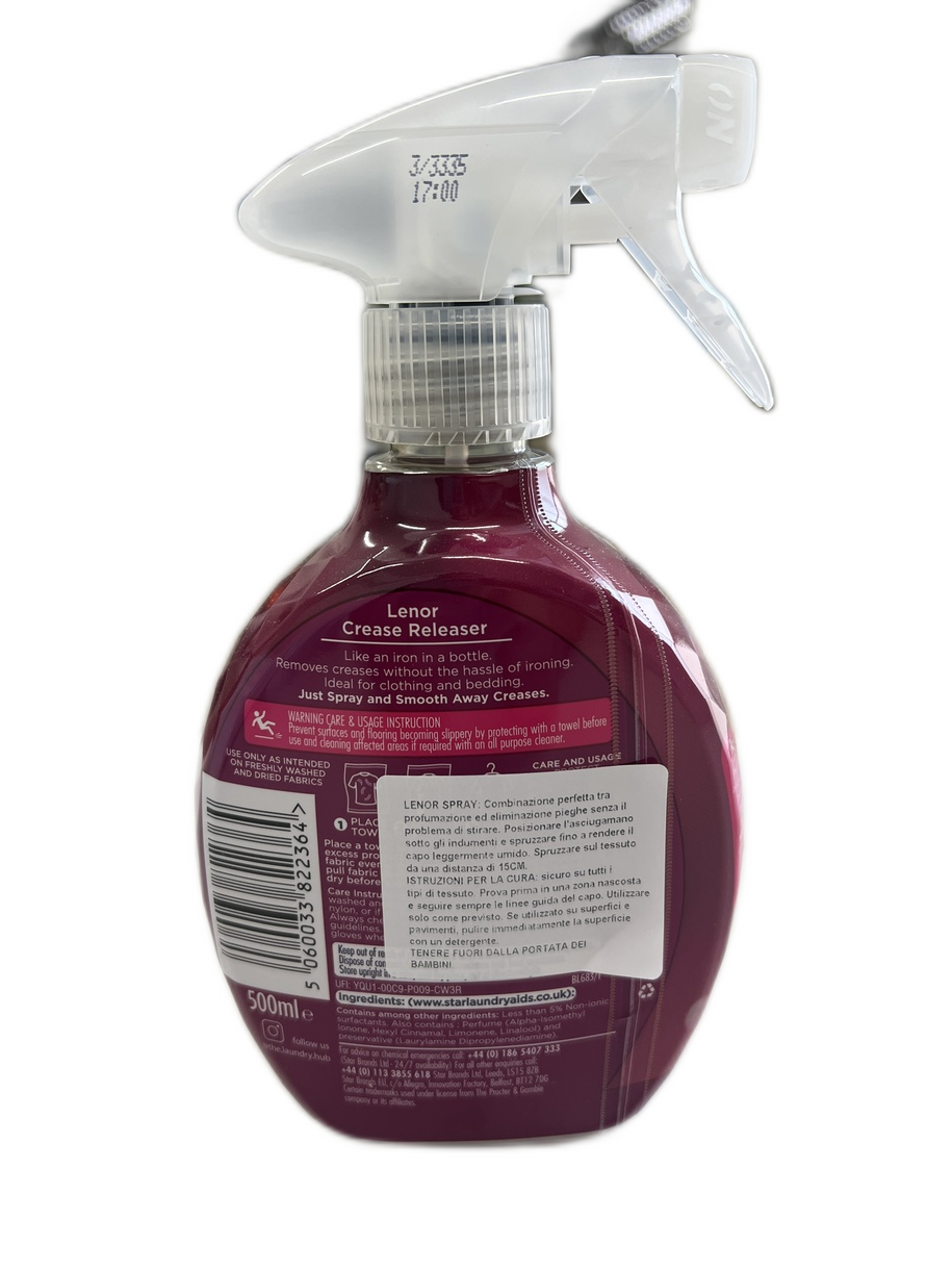Lenor crease releaser spray antipiega gelsomino scarlatto 500 ml