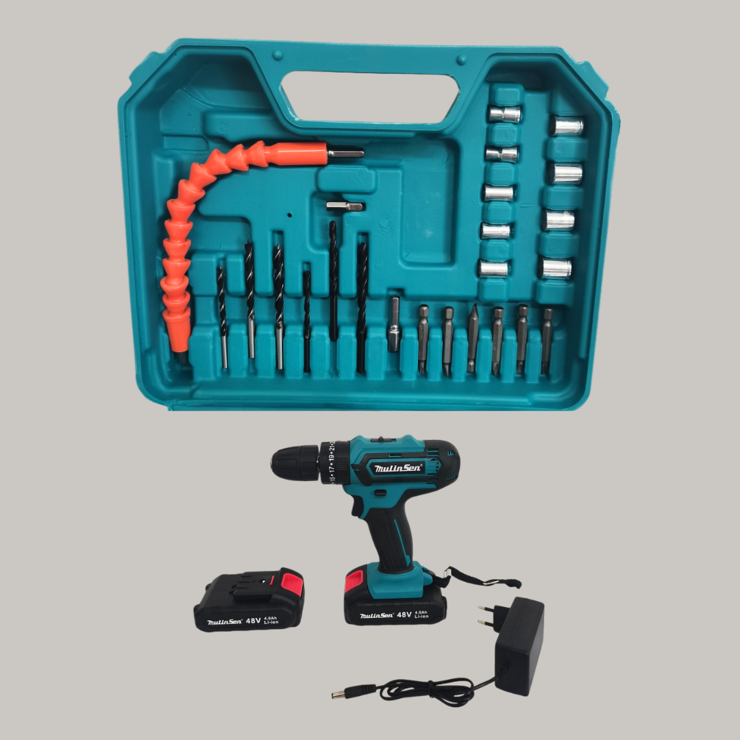 Trapano avvitatore a doppia batteria 48 V con percussione