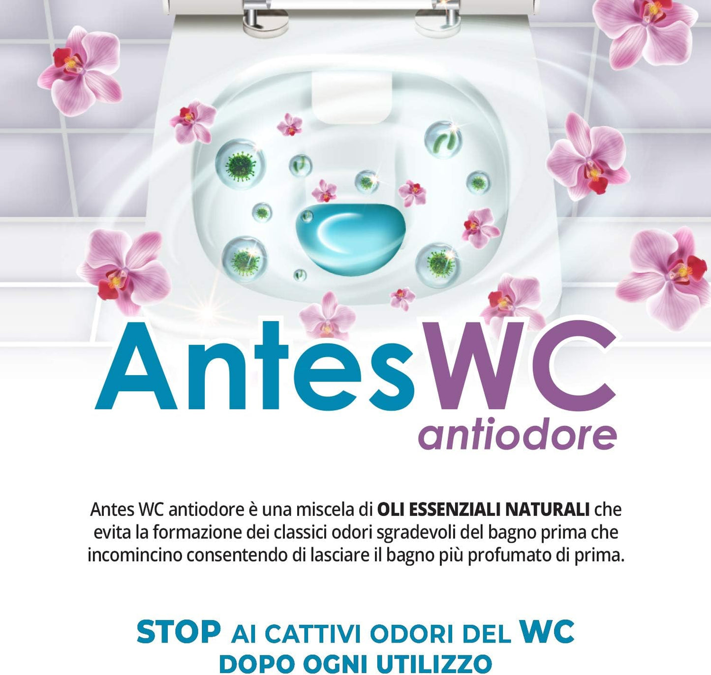 Deodorante Spray per WC a base di oli al muschio bianco Smapiù (1 flacone)