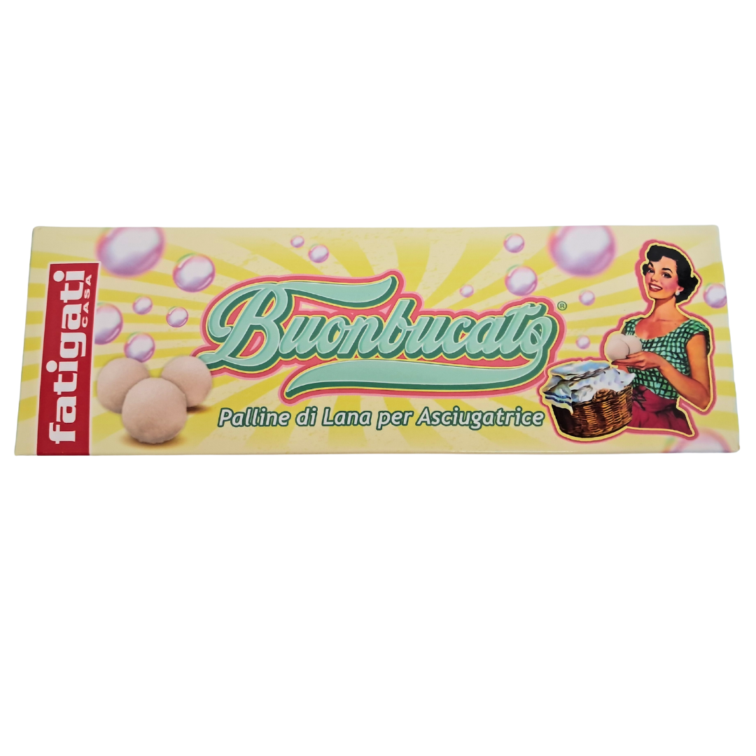 Fatigati Casa Palline di Lana Sfere per Asciugatrice, 100% Lana Naturale, 7 cm, Set da 3 Pezzi, Riduce Tempo Asciugatura 25-40%, Profuma Bucato