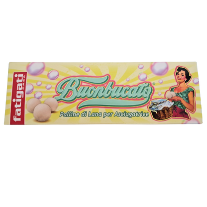 Fatigati Casa Palline di Lana Sfere per Asciugatrice, 100% Lana Naturale, 7 cm, Set da 3 Pezzi, Riduce Tempo Asciugatura 25-40%, Profuma Bucato