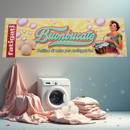 Fatigati Casa Palline di Lana Sfere per Asciugatrice, 100% Lana Naturale, 7 cm, Set da 3 Pezzi, Riduce Tempo Asciugatura 25-40%, Profuma Bucato