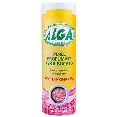 Alga Perle Profumate per Bucato, Fragranza Fiori di Primavera, Vegano, Naturale, Ecosostenibile, 275g, 12 Settimane di Freschezza