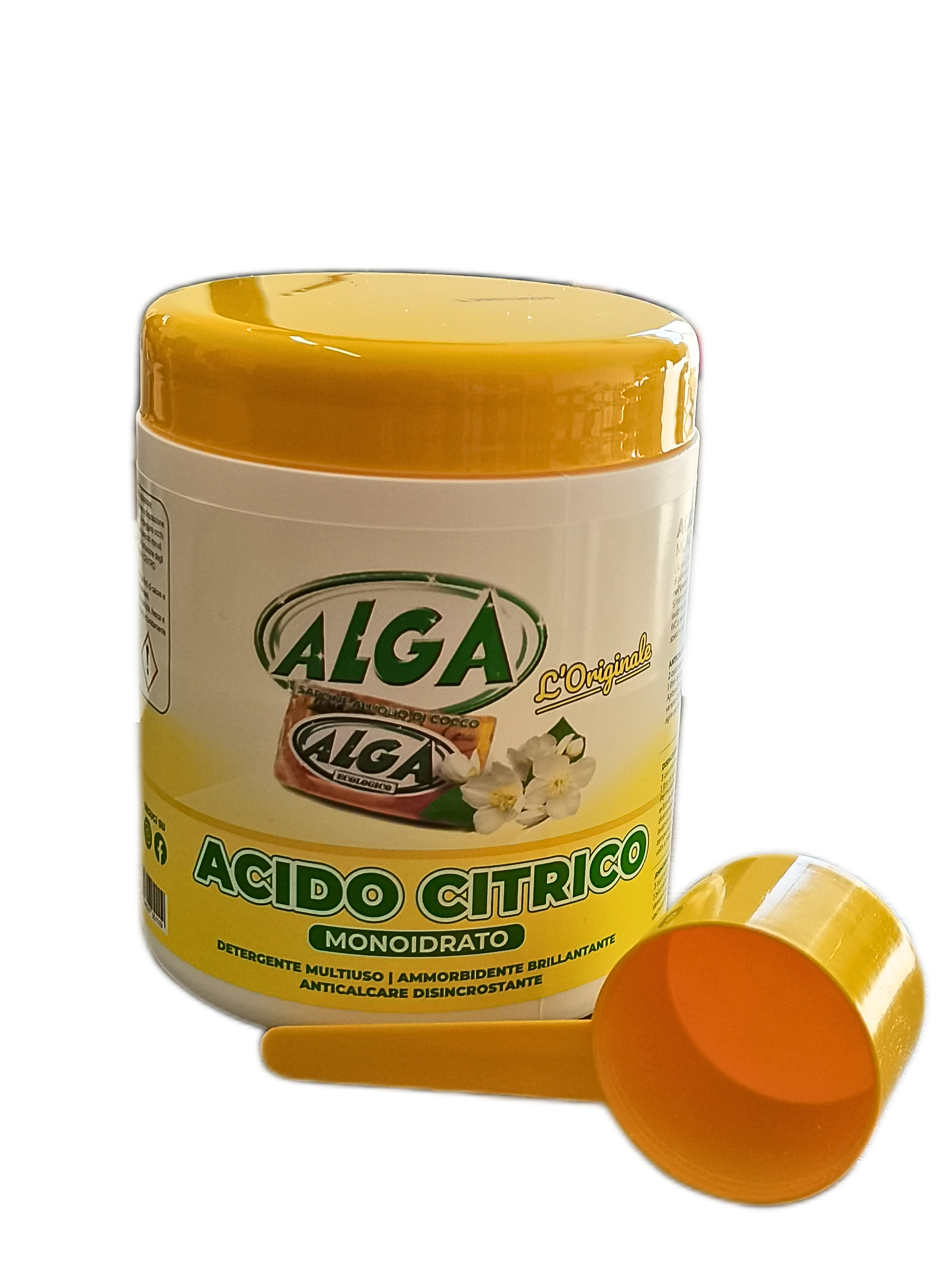 Acido citrico Alga in polvere detergente multiuso ammorbidente brillantante anticalcare disincrostante naturale 500 grammi