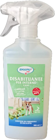 SMAPIU' Disabituante dissausore Repellente Spray per Cani da Interno Naturale con Oli di eucalipto Anti pipì 500 ml