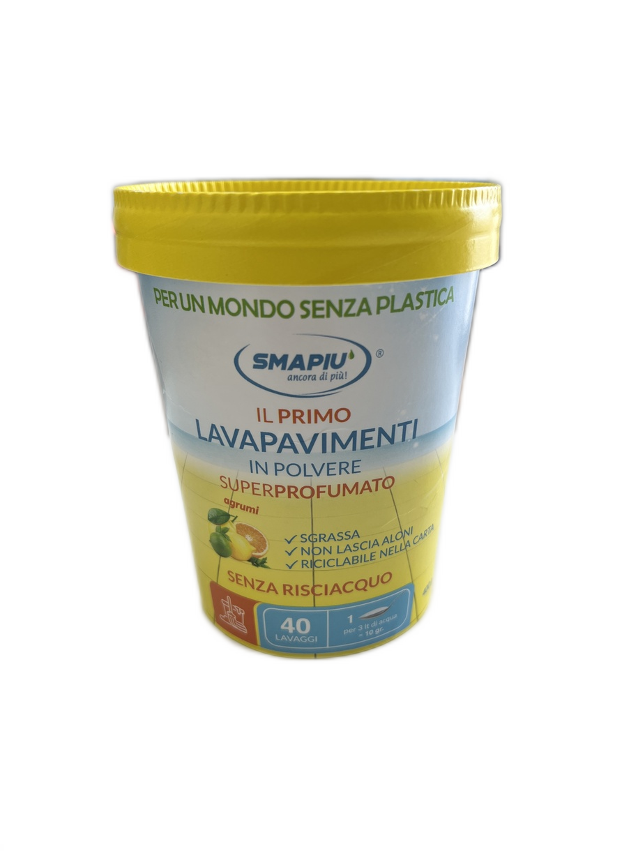 Lavapavimenti in polvere super profumato agli Agrumi- Barattolo 400 gr(40 lavaggi)