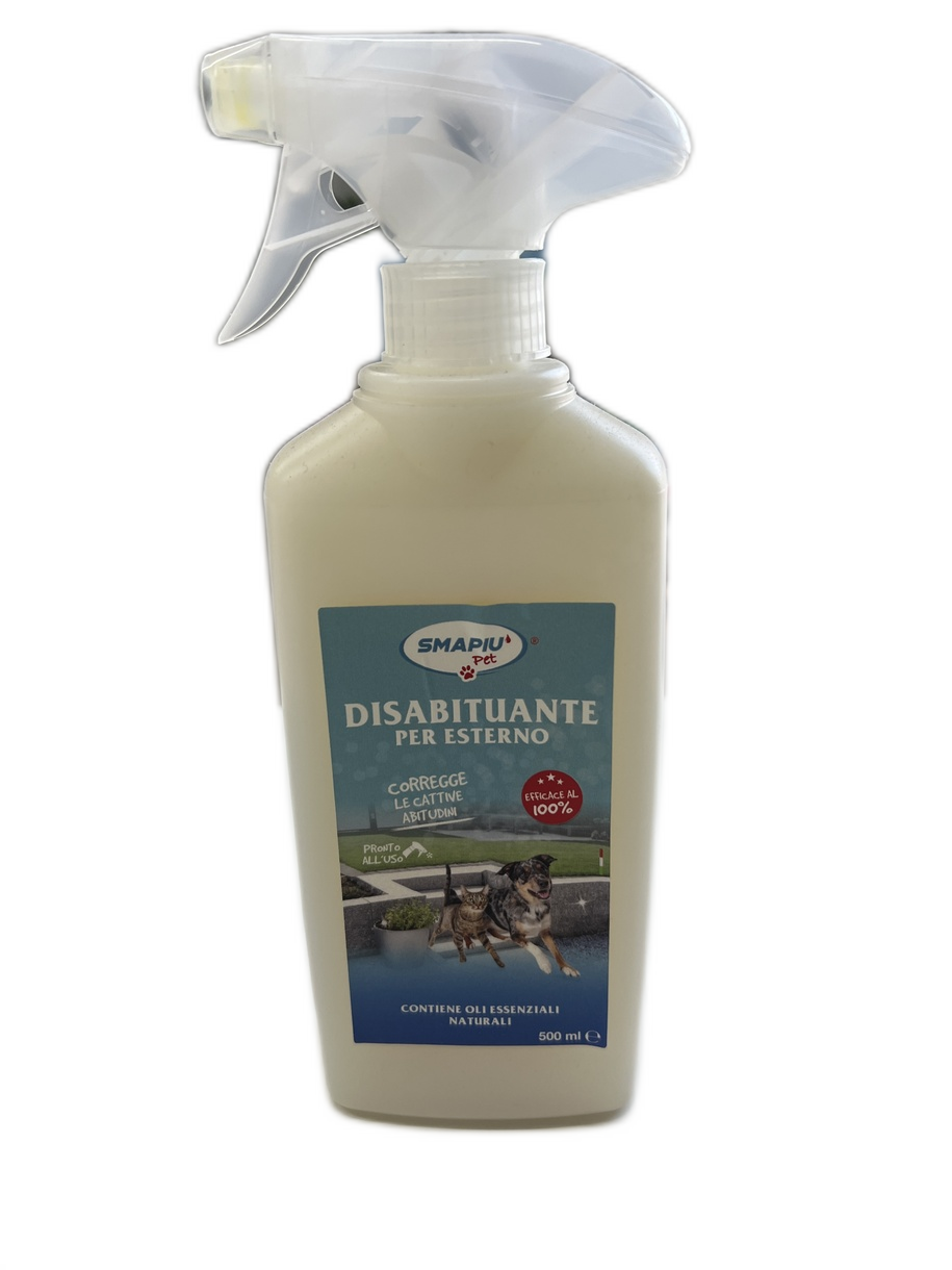 SMAPIU' Disabituante Spray per Cani e Gatti da Esterno Repellente dissuasore Naturale Anti pipì Pronto all'Uso 500 ml