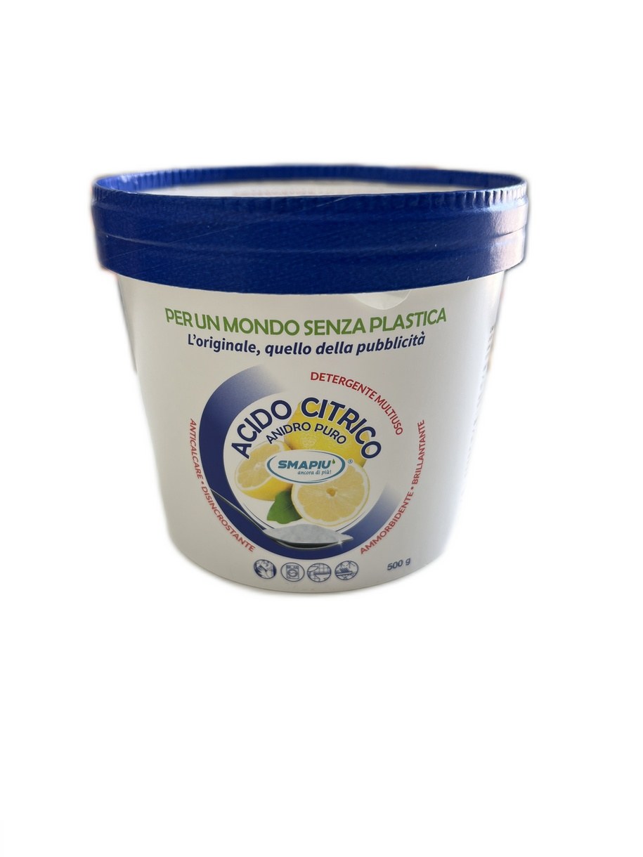 Acido citrico anidro puro multiuso 100% naturale ecologico 500 grammi