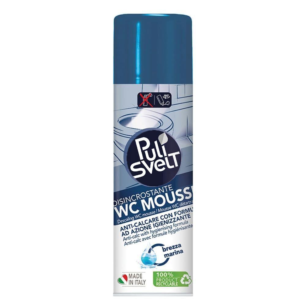 Pulisvelt disincrostante wc mousse anti calcare con formula igienizzante schiuma pulente-500 ml