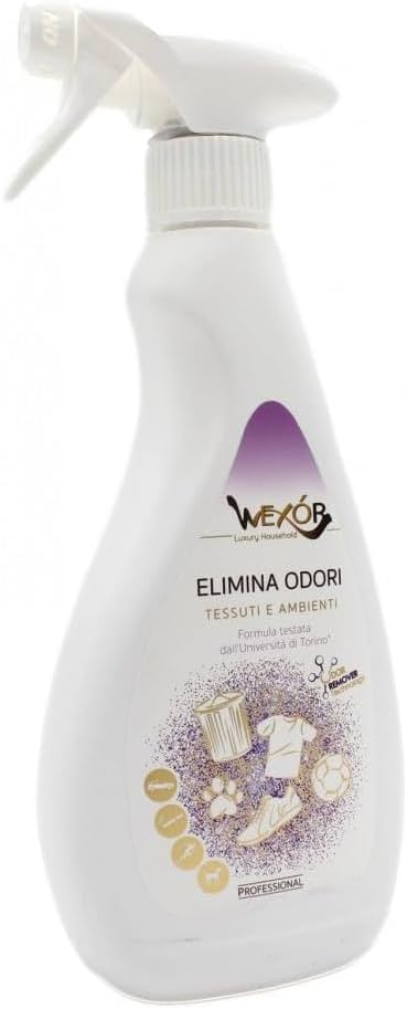 Elimina Odori Professional, Spray per Tessuti e Ambienti, 500ml, Formula Testata dall'Università di Torino